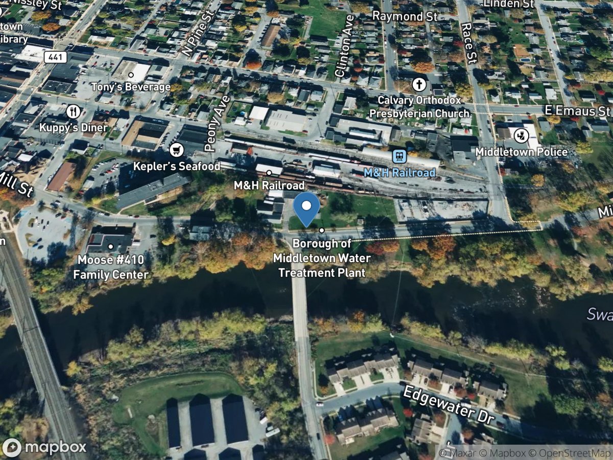 Swatara Creek at Middletown, PA location