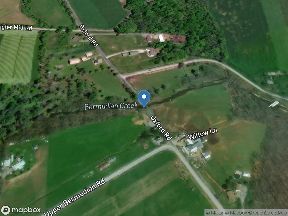Bermudian Creek at Oxford Road near Heidlersburg, PA location