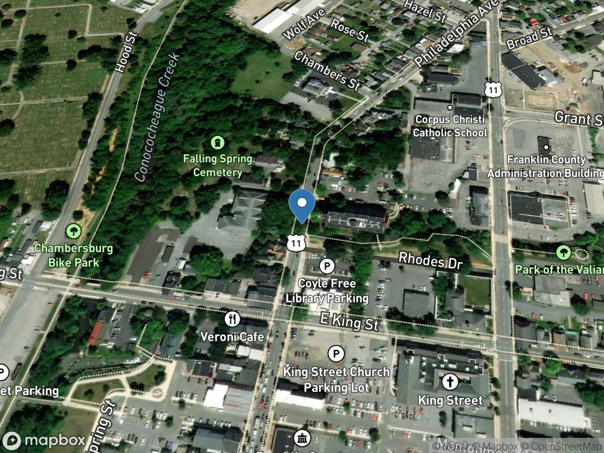 Falling Spring Br, North Main St at Chambersburg, PA location