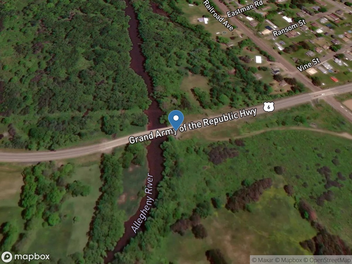 Allegheny River at Port Allegany, PA location