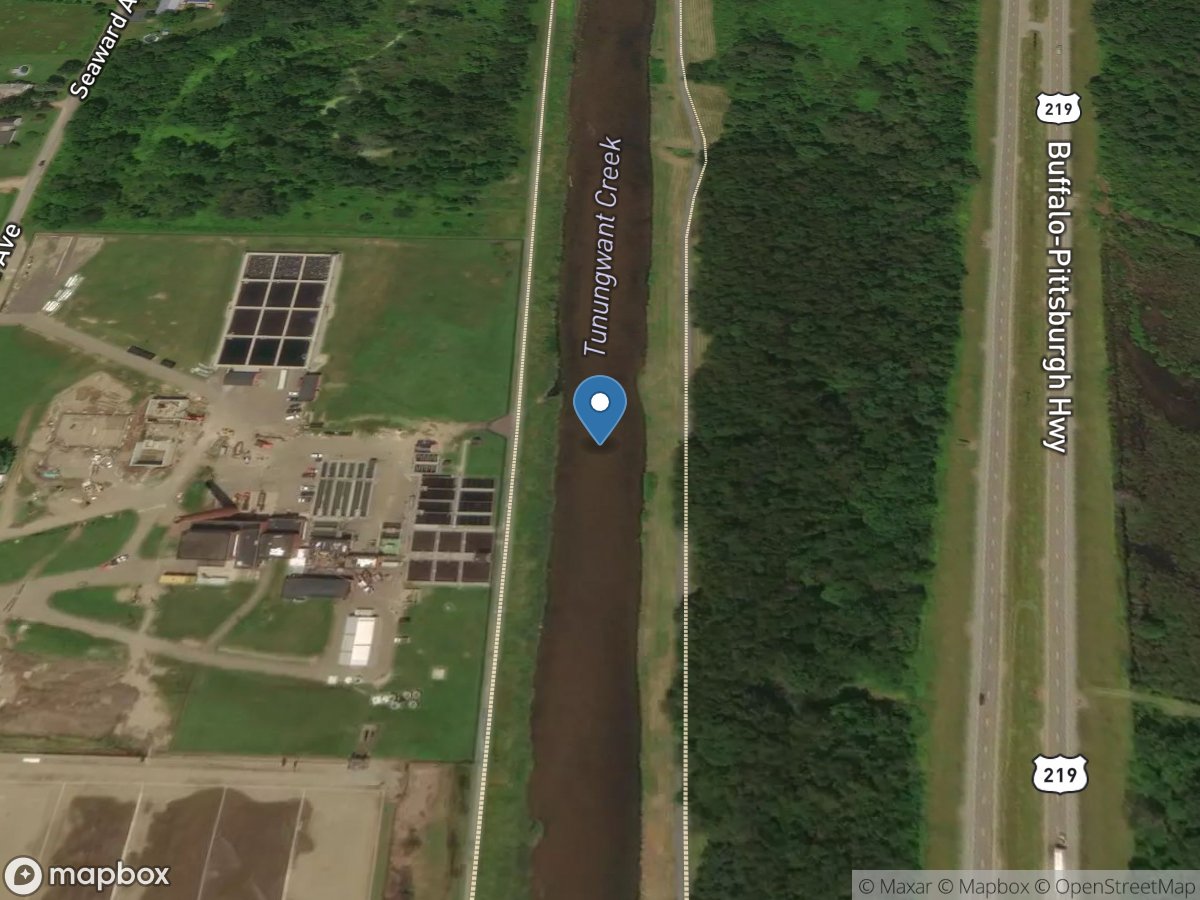 Tunungwant Creek above outfall at Bradford, PA location