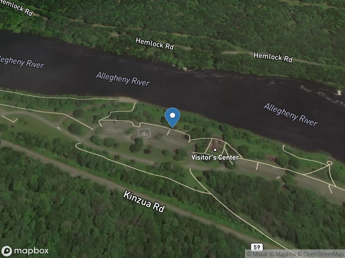 Allegheny River at Kinzua Dam, PA location