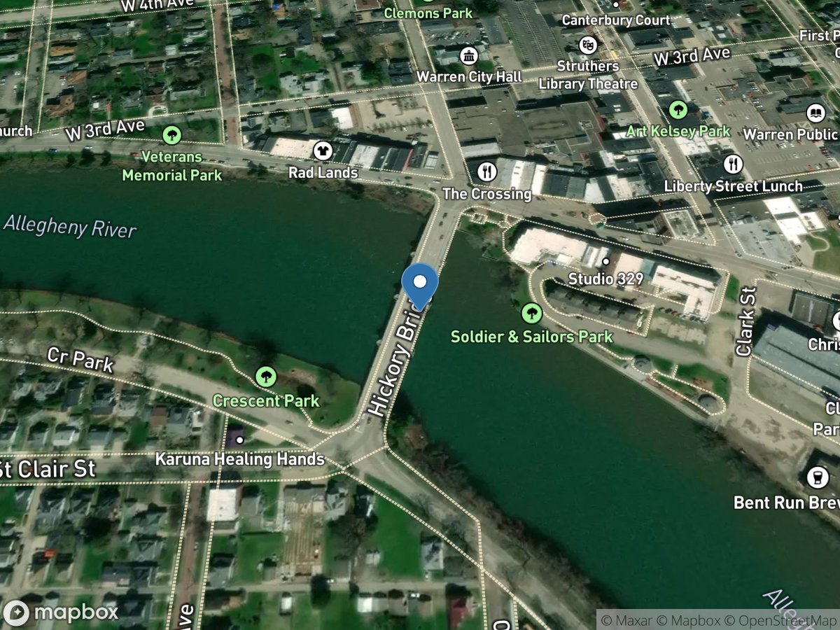 Allegheny River bl Conewango Creek at Warren, PA location