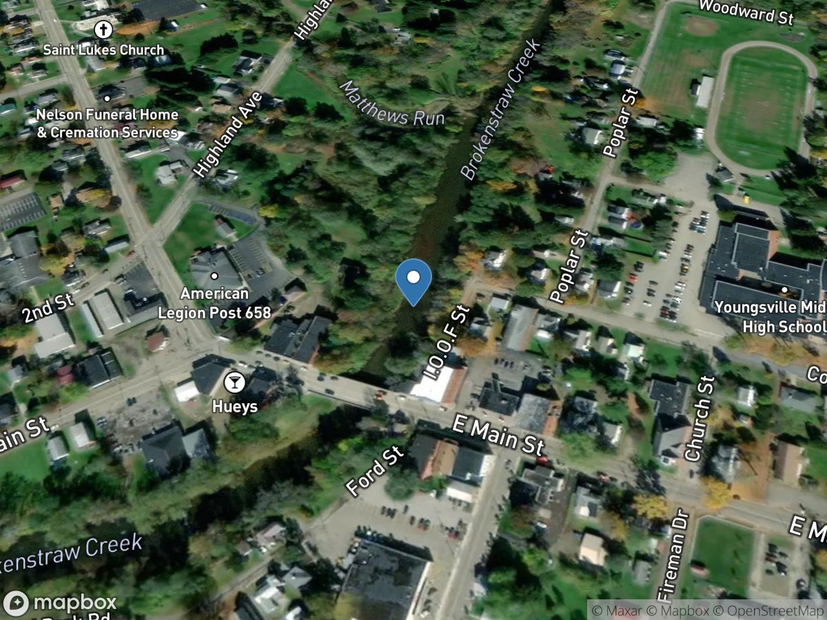 Brokenstraw Creek at Youngsville, PA location