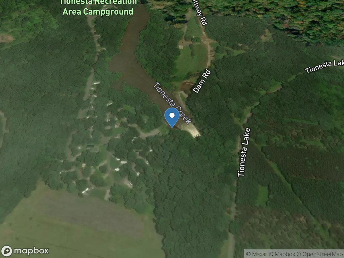 Tionesta Creek at Tionesta Creek Dam, PA location