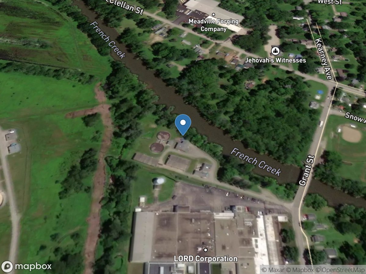 French Creek at Cambridge Springs, PA location