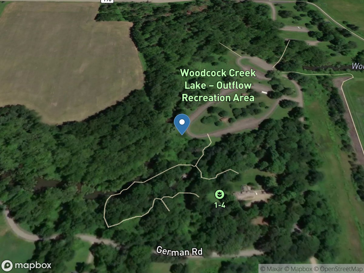 Woodcock Creek at Woodcock Creek Dam, PA location