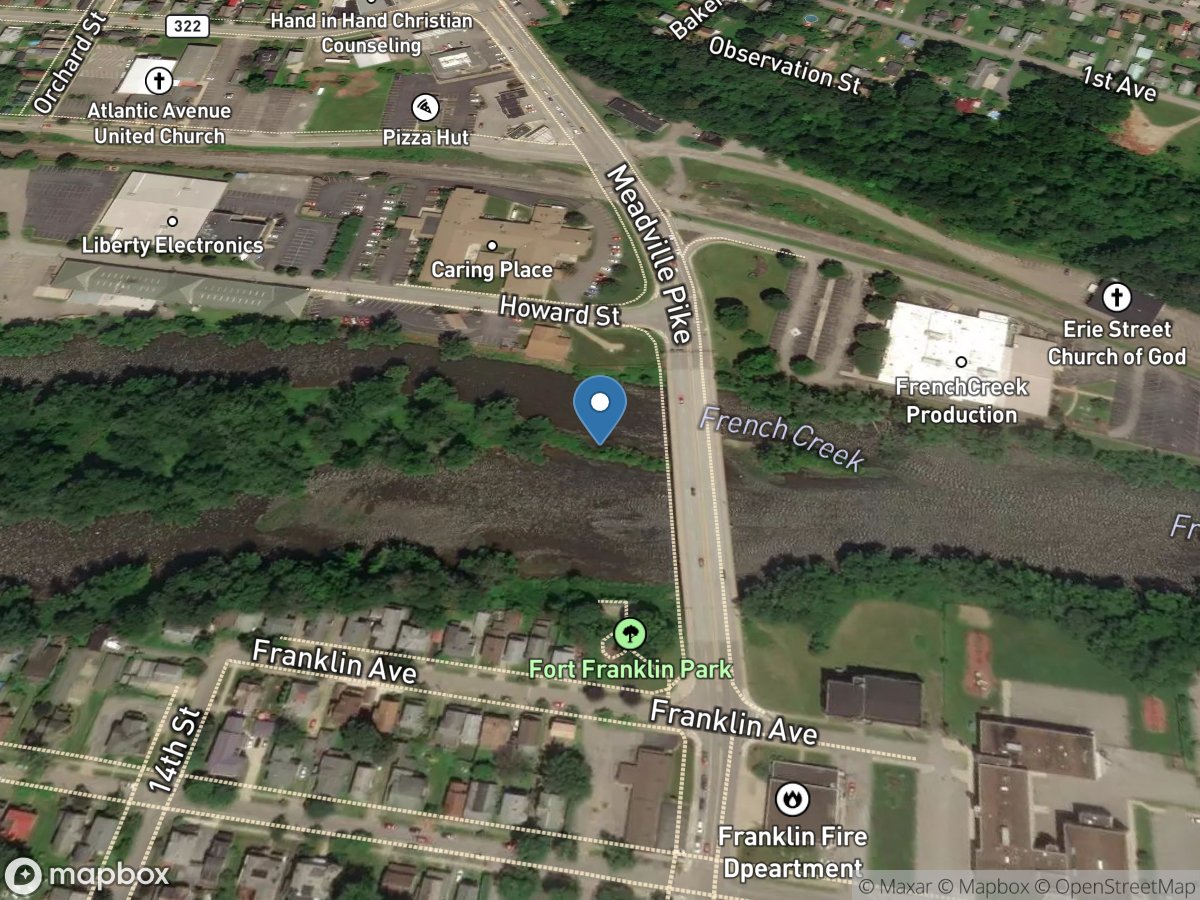 French Creek at Franklin, PA location