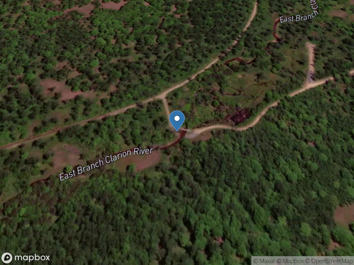 East Branch Clarion River near Clermont, PA location