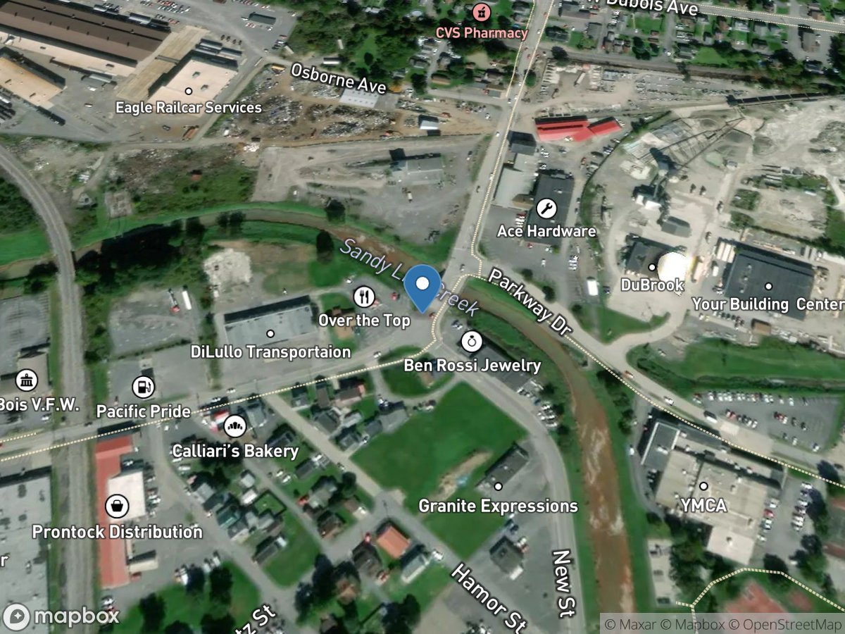 Sandy Lick Creek at Dubois, PA location