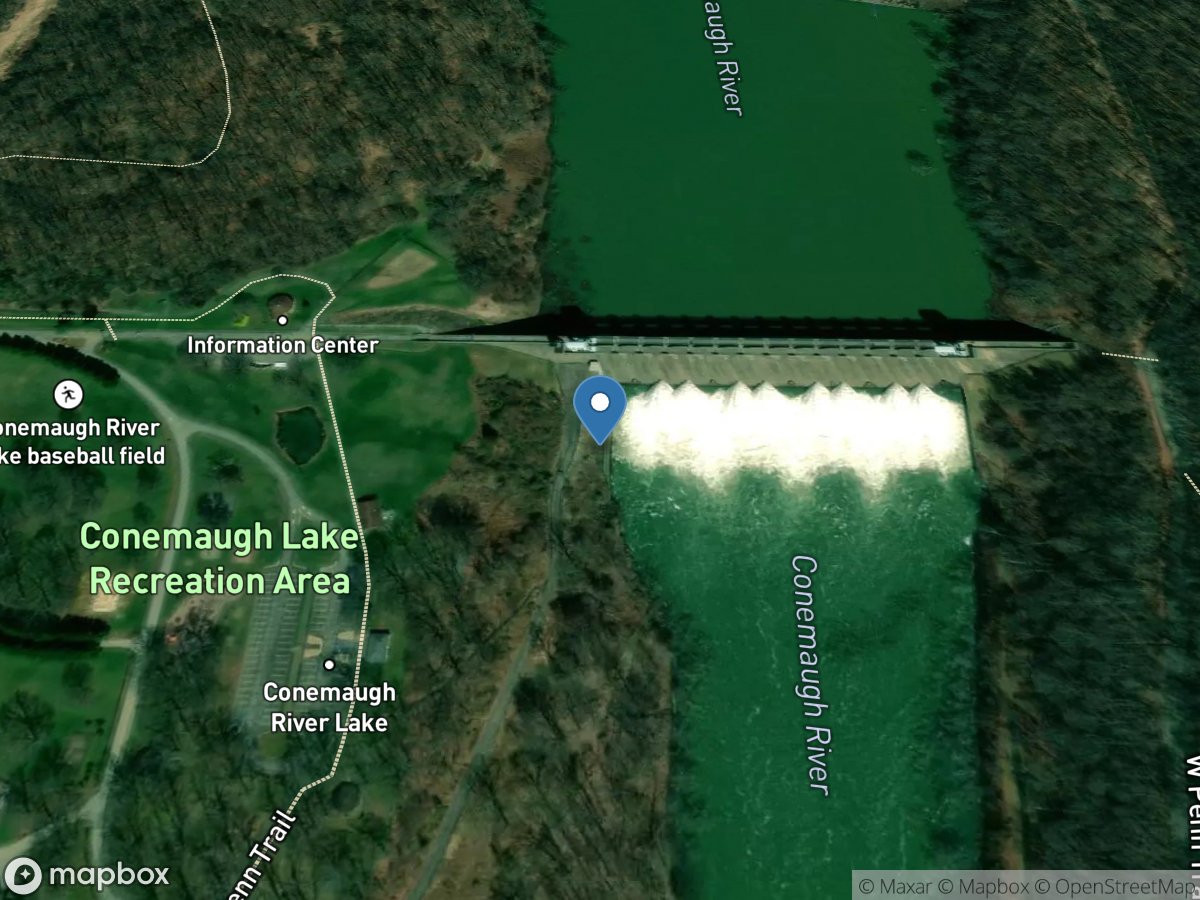 Conemaugh River below Conemaugh Dam, PA location