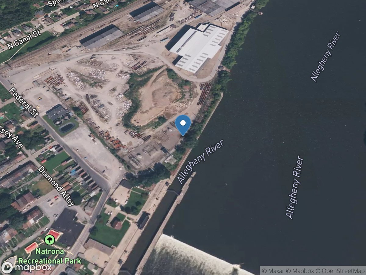 Allegheny River at Natrona, PA location