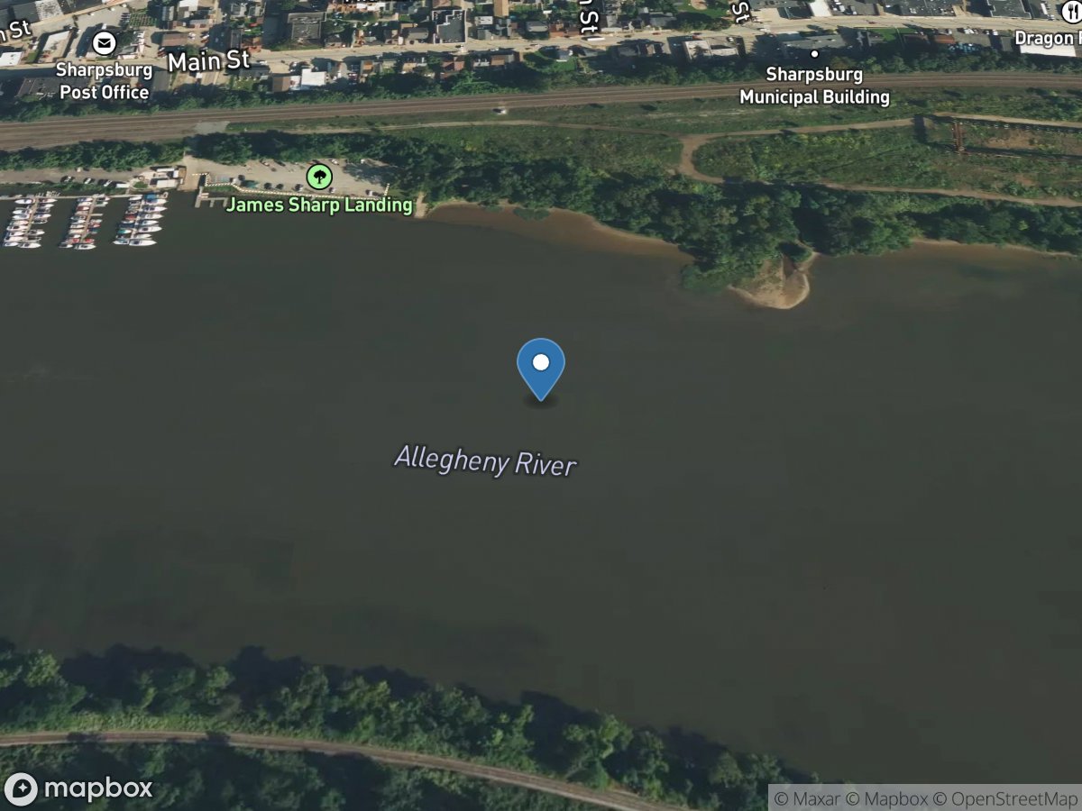 Allegheny River at Sharpsburg, PA location