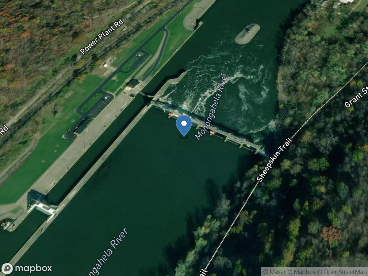 Monongahela River L&D8 (Lower Pool) @ Point Marion, PA location