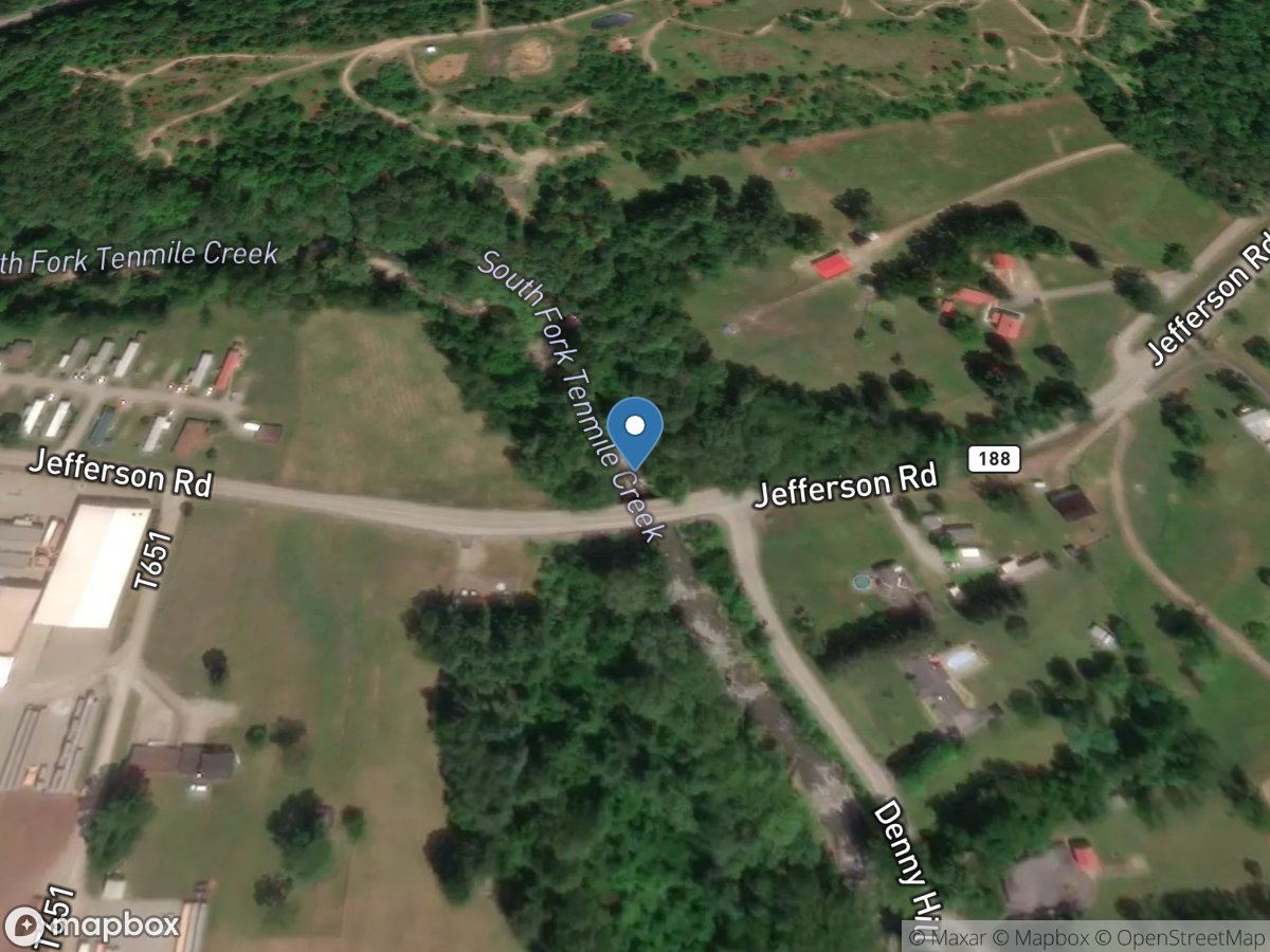 South Fork Tenmile Creek at Jefferson, PA location