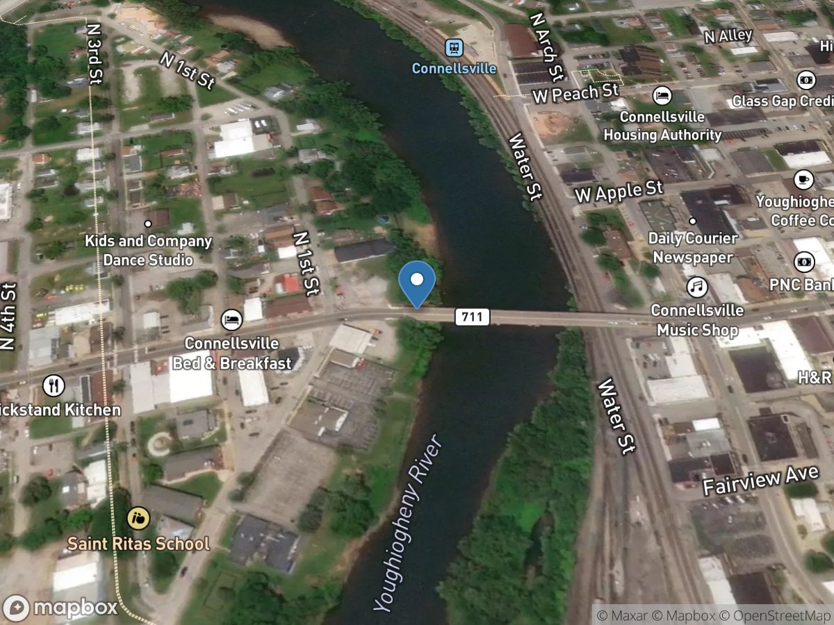 Youghiogheny River at Connellsville, PA location