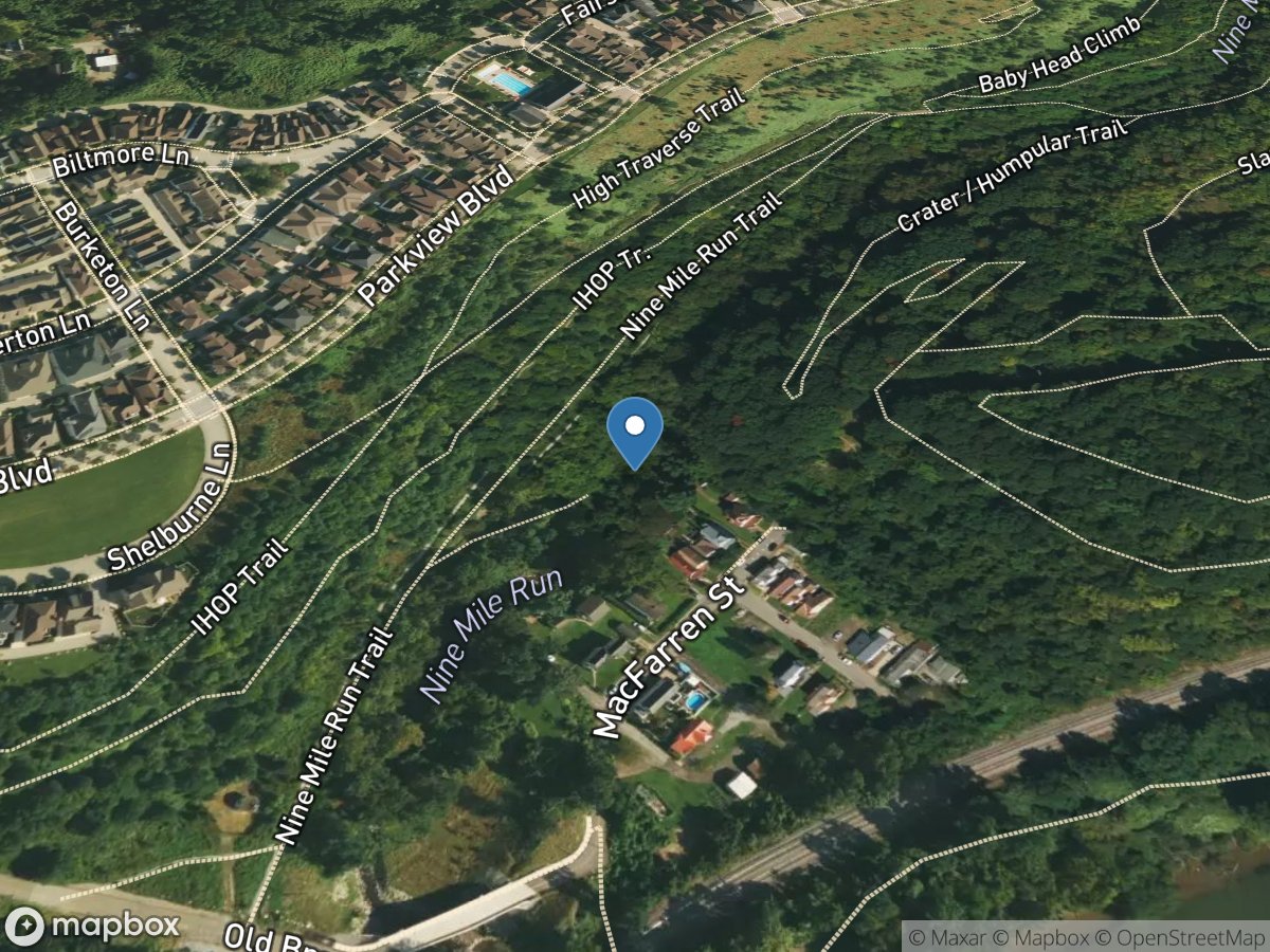 Ninemile Run above McFarren St near Swissviale, PA location