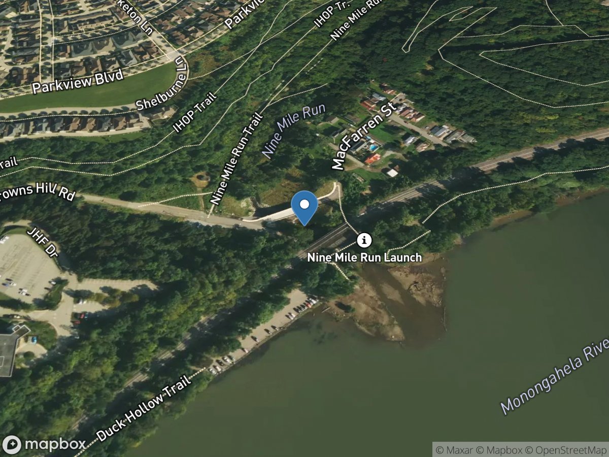 Ninemile Run at Mouth near Swissvale, PA location