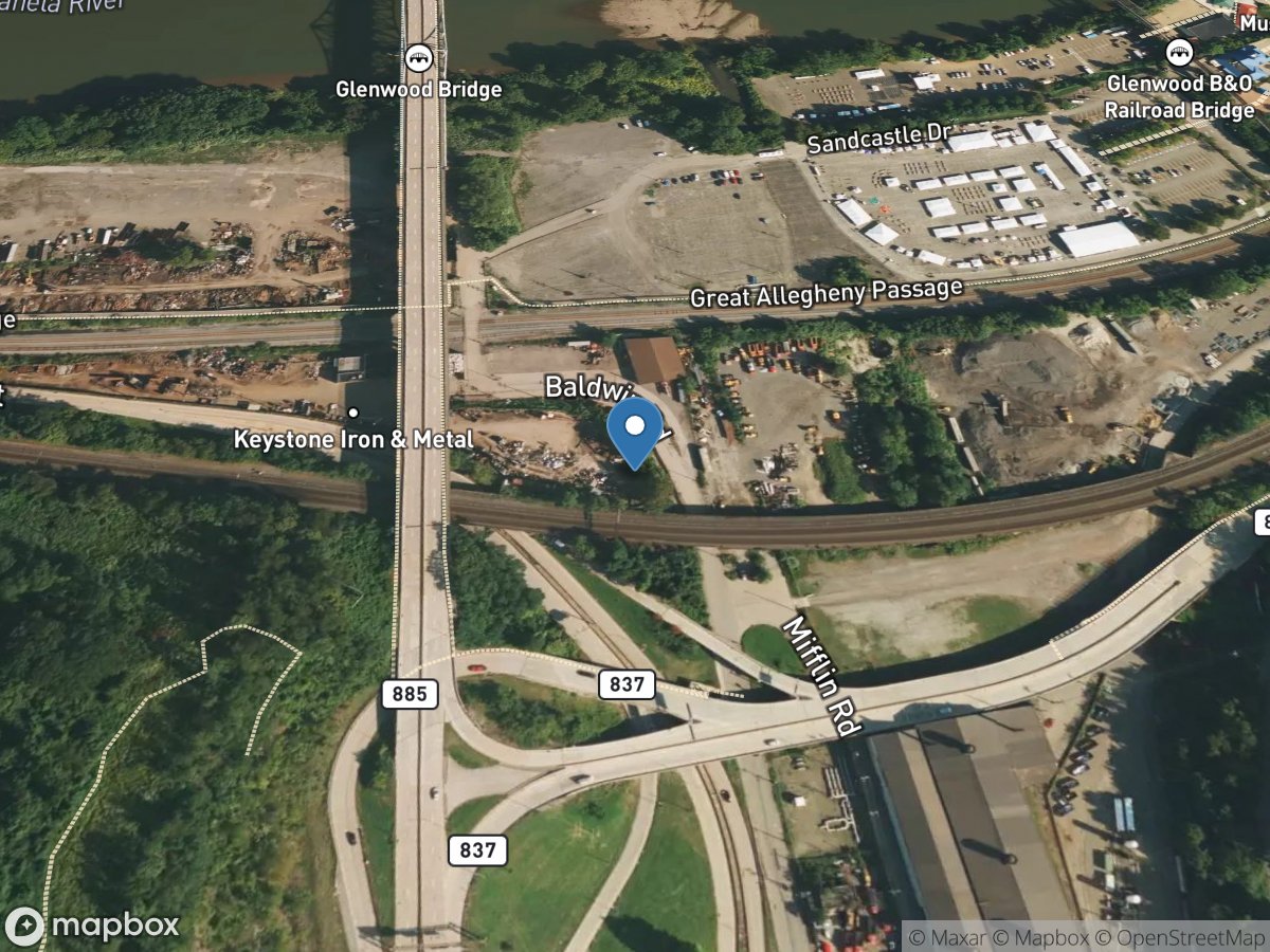 Streets Run 1000 ft upstream of Mouth at Hays, PA location