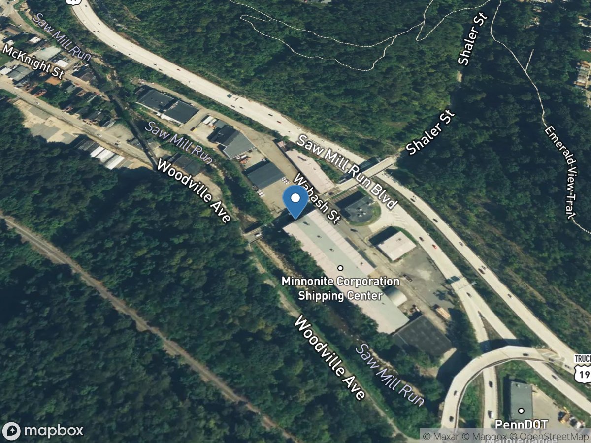 Sawmill Run at Duquesne Heights near Pittsburgh, PA location