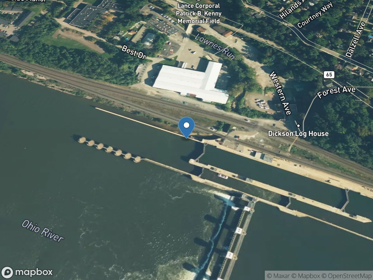 Ohio River at Emsworth Dam Lower Pool @ Emsworth location