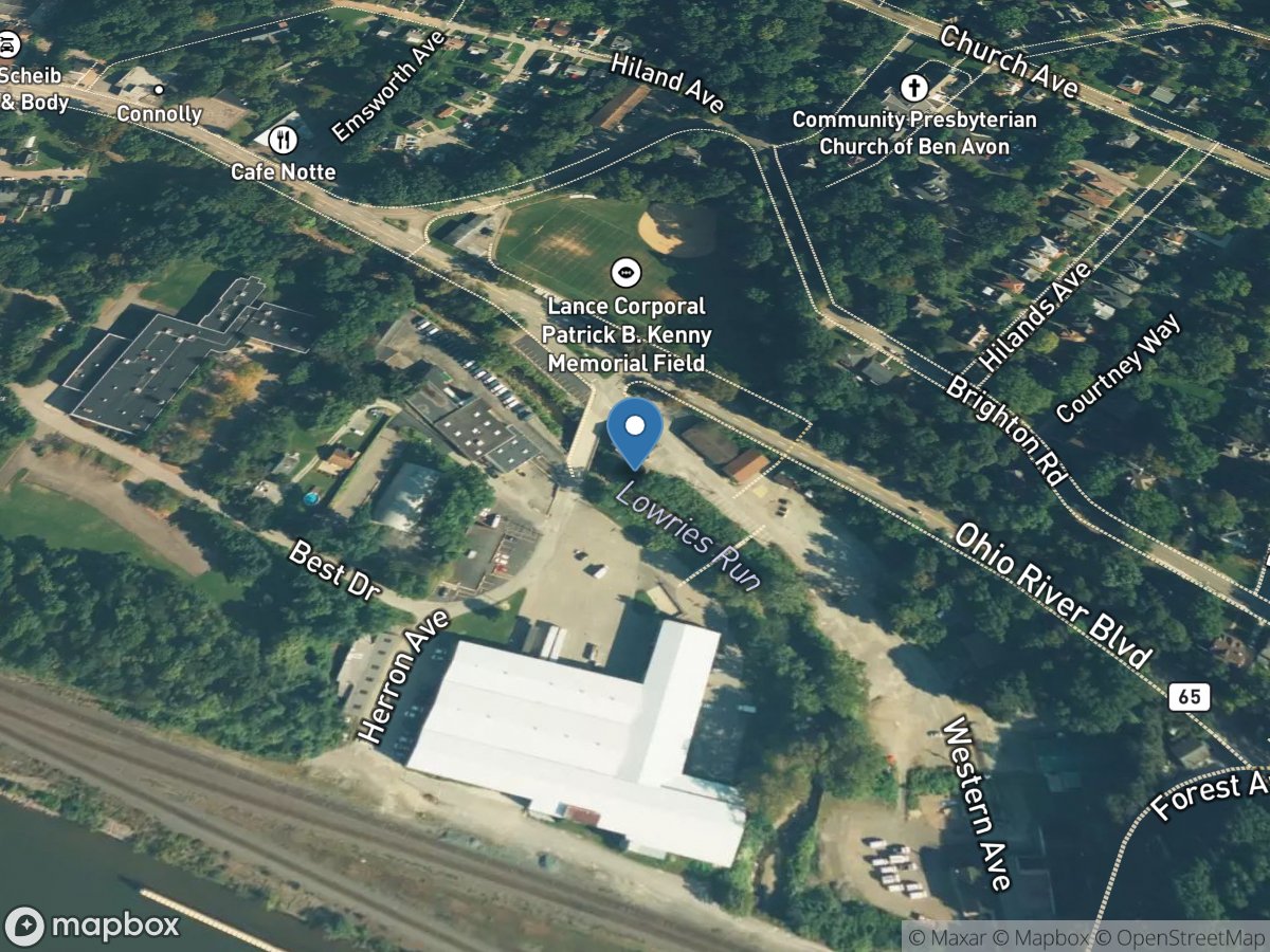 Lowries Run 1000 ft above Mouth at Ben Avon, PA location