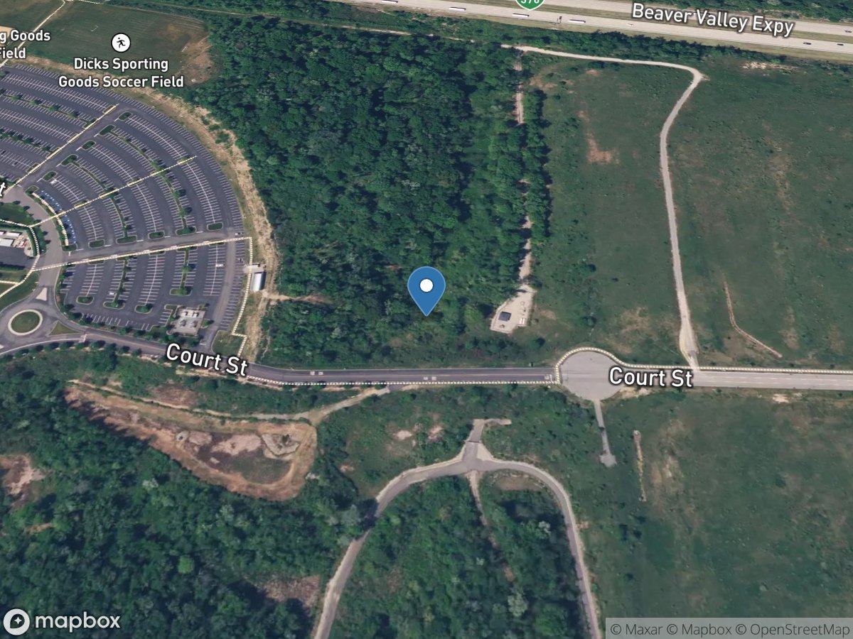 E Branch UT Montour Run at Court St, Moon Twp, PA location