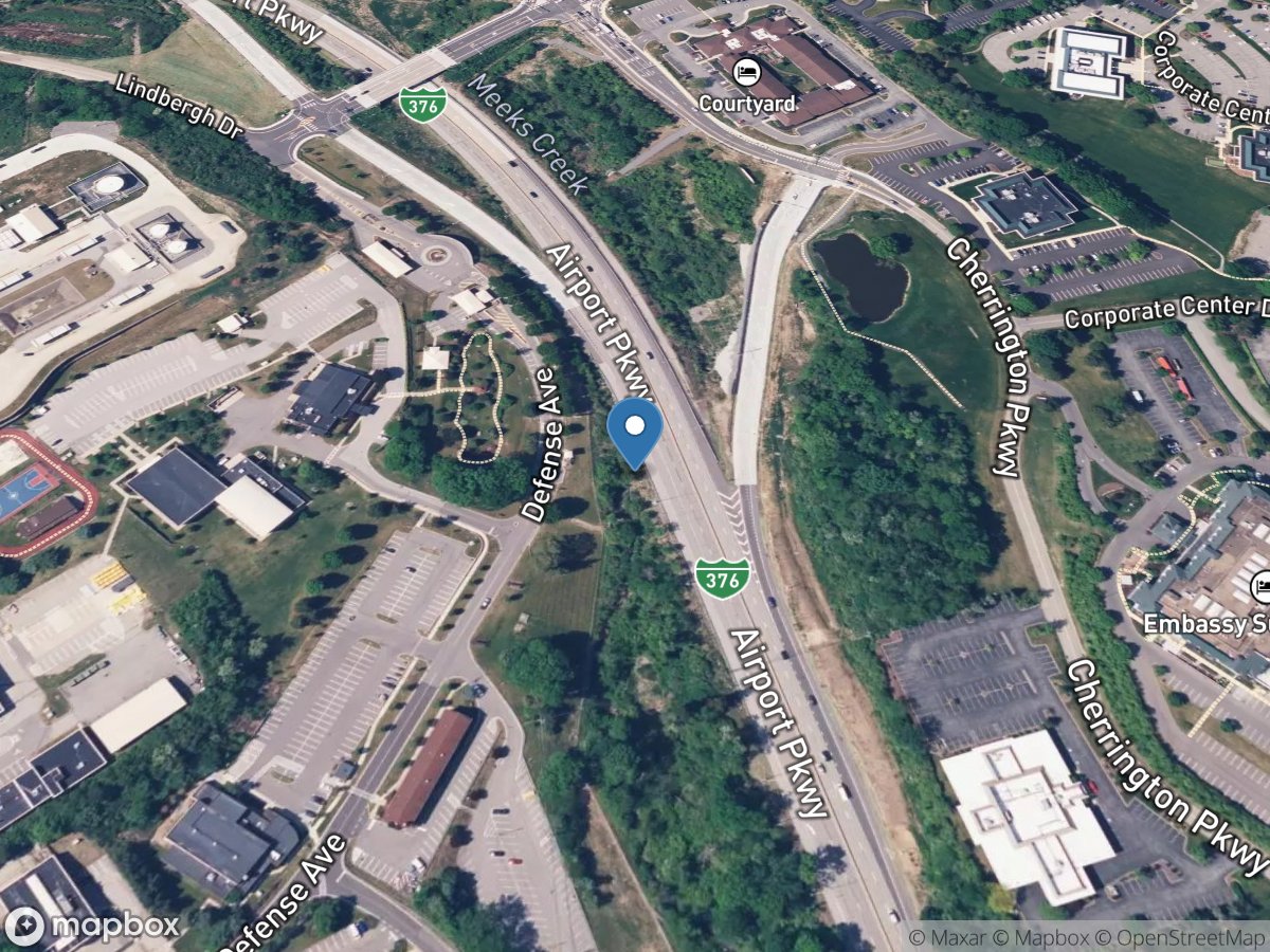 Meeks Creek Downstream of US376 at Moon Twp, PA location