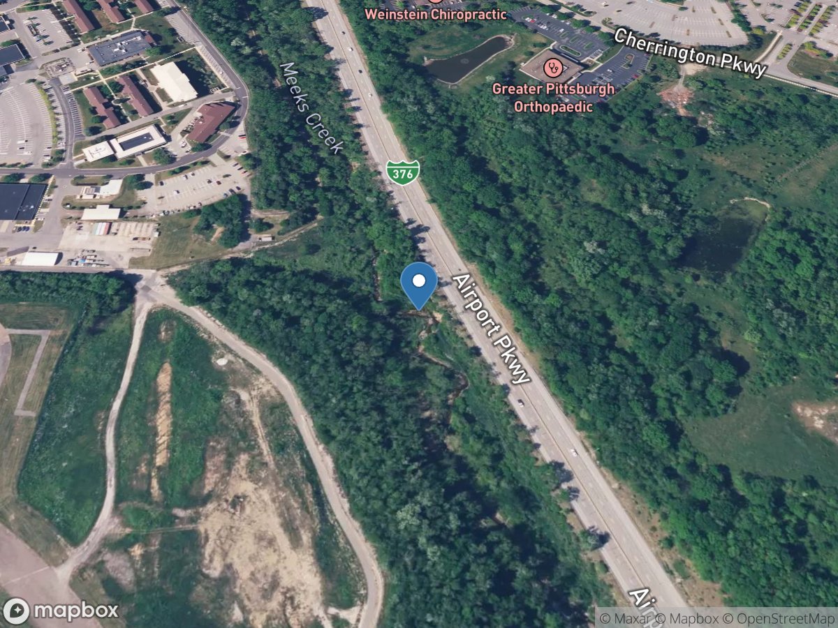 Meeks Creek near North Runway at Moon Twp, PA location