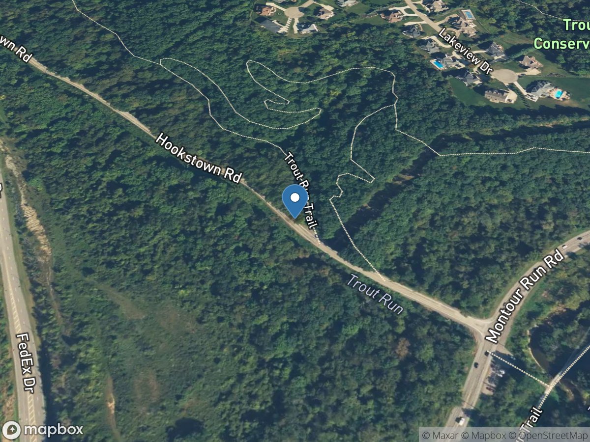 Trout Run at Hookstown Grade Road at Moon Twp, PA location