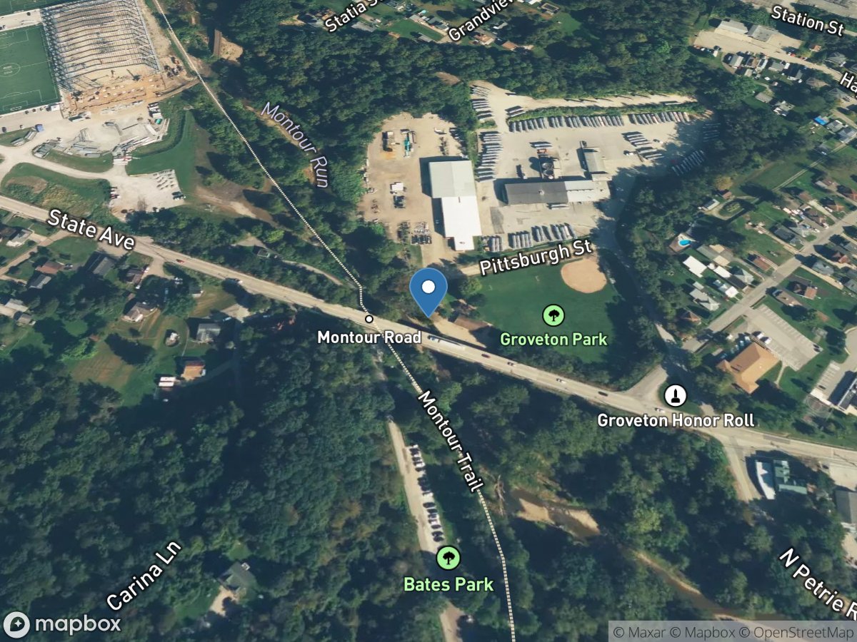 Montour Creek at Coraopolis, PA location