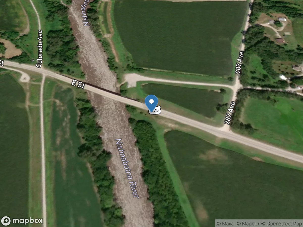 Nishnabotna River above Hamburg, IA location