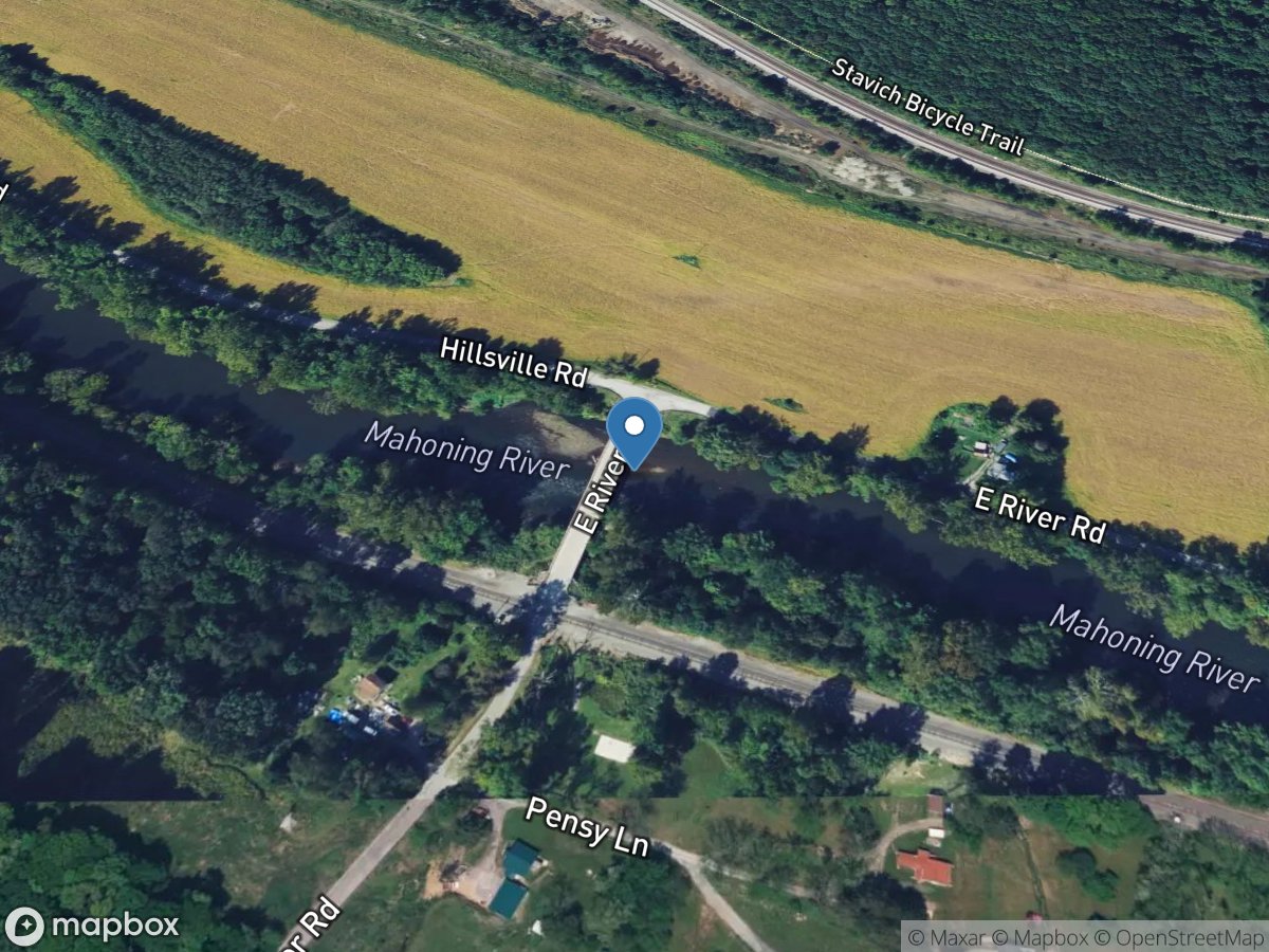 Mahoning River above outfall near Hillsville, PA location