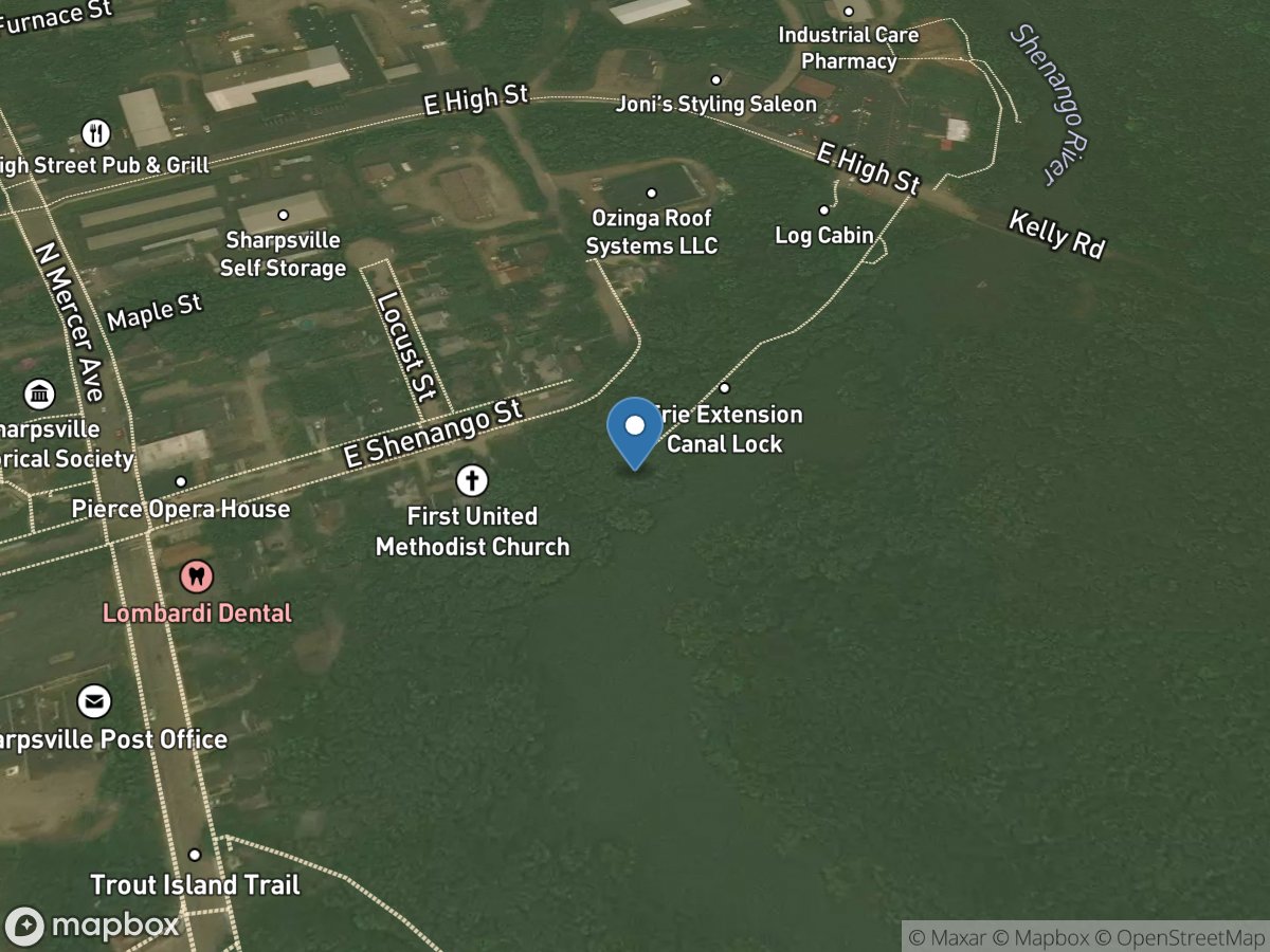 Shenango River at Sharpsville, PA location