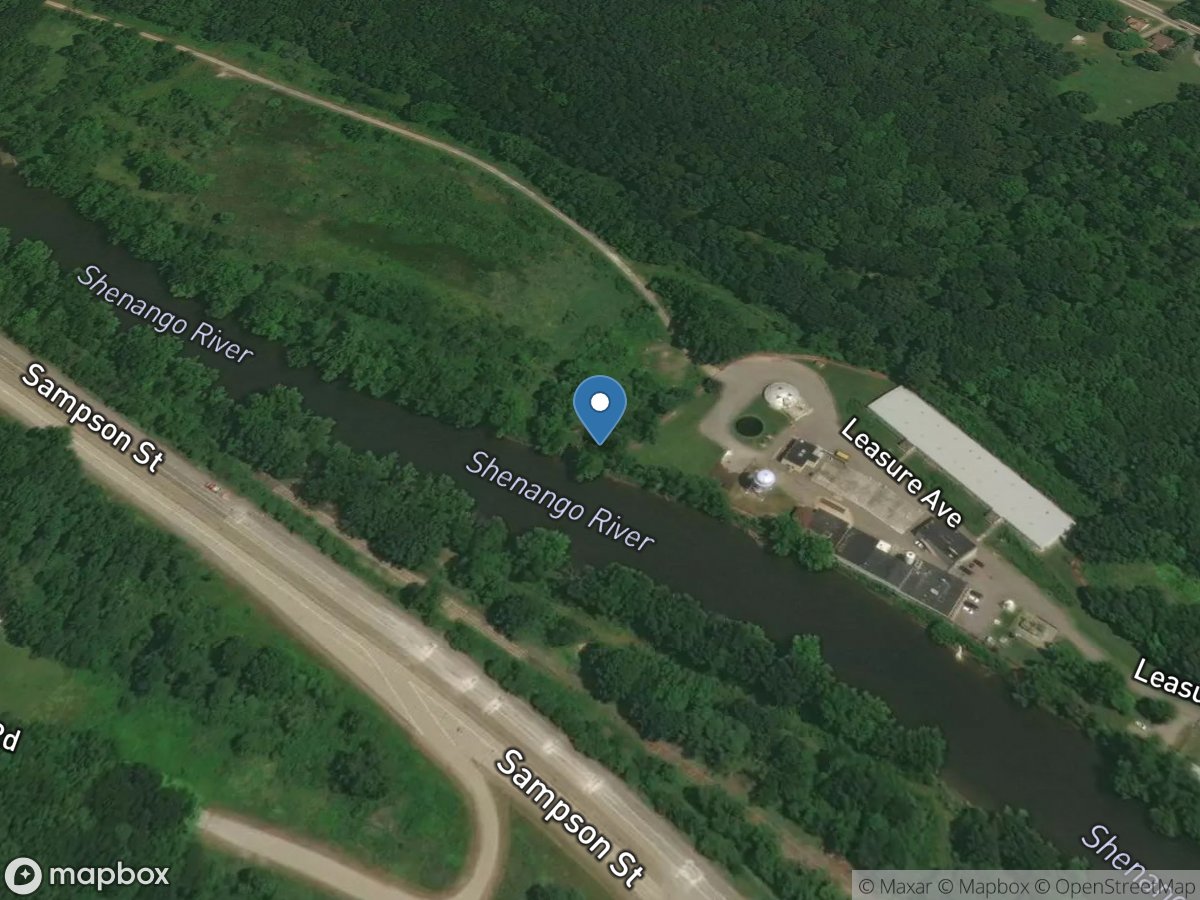 Shenango River near West New Castle, PA location