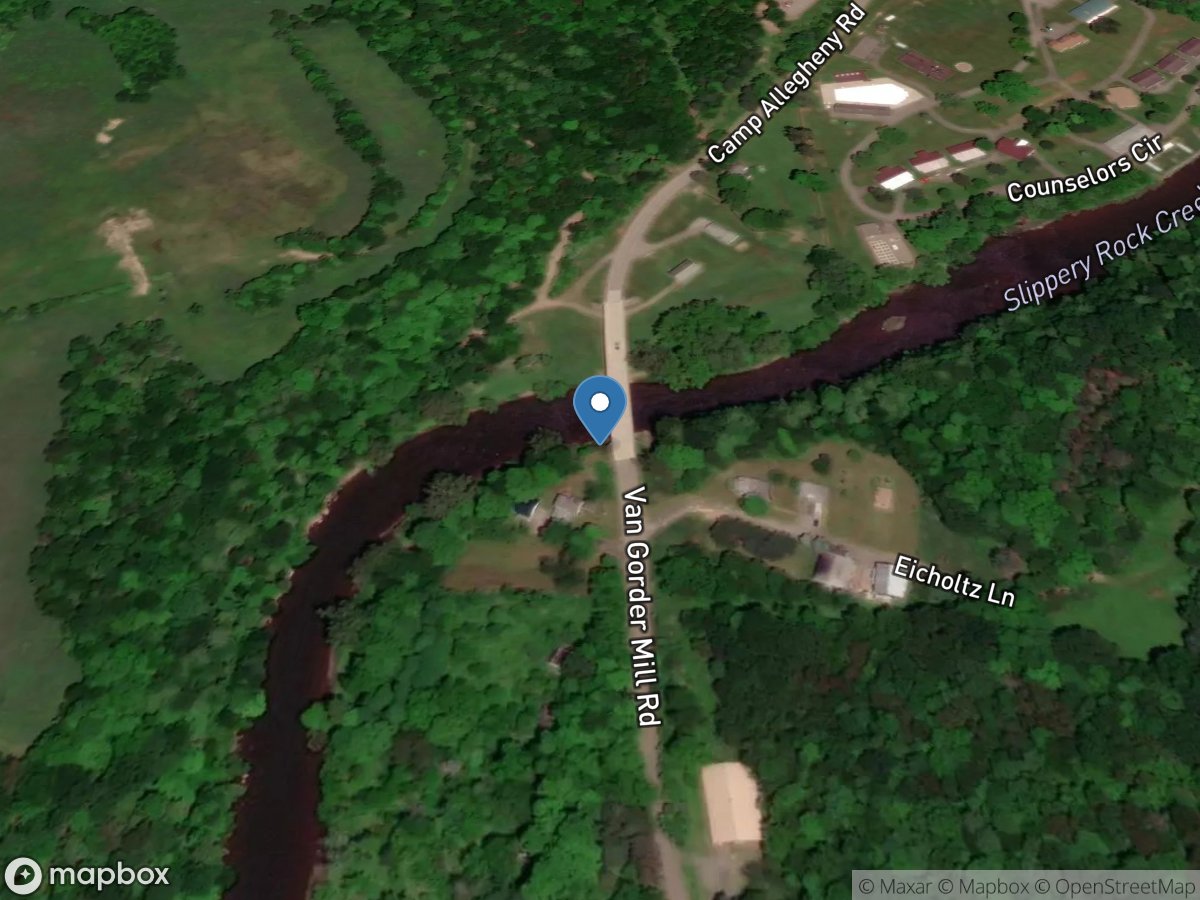 Slippery Rock Creek at Wurtemburg, PA location