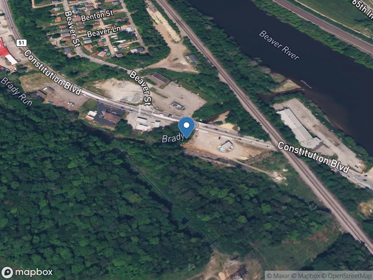 Brady Run above outfall near Fallston, PA location