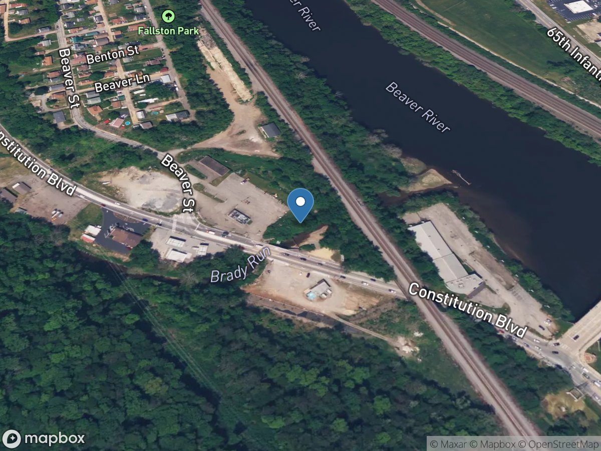 Brady Run below outfall near Fallston, PA location