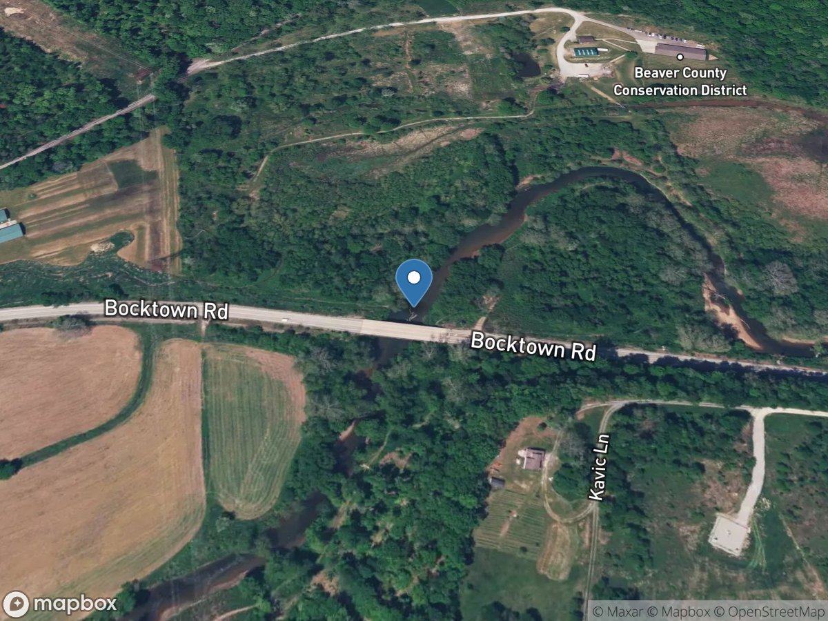 Raccoon Creek at Bocktown Road at Independence Twp, PA location