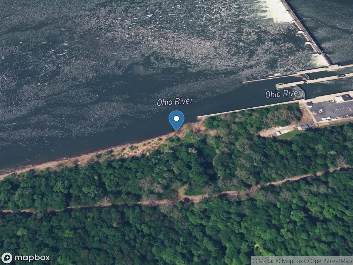 Ohio River at Montgomery Lock & Dam, Lower Pool location