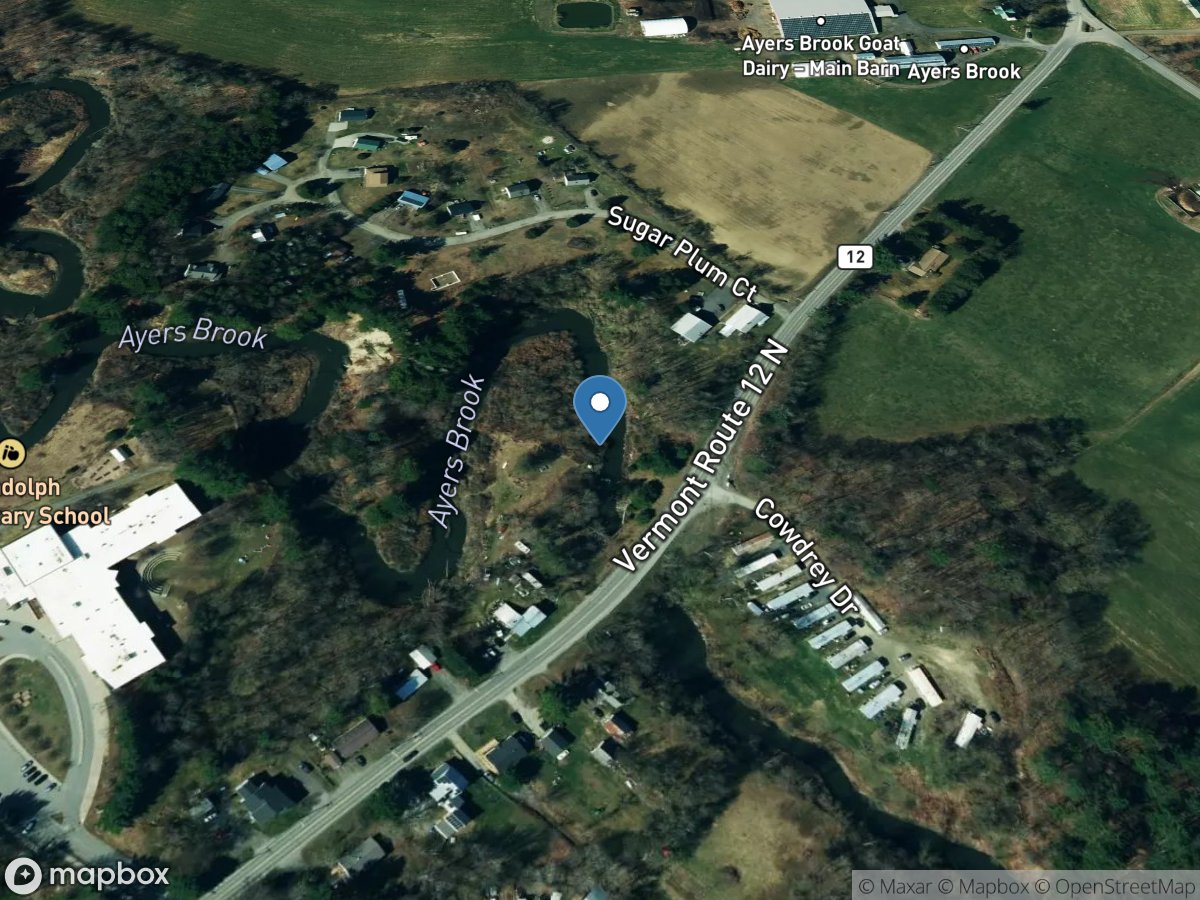 Ayers Brook at Randolph, VT location