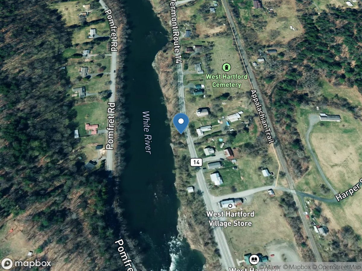 White River at West Hartford, VT location