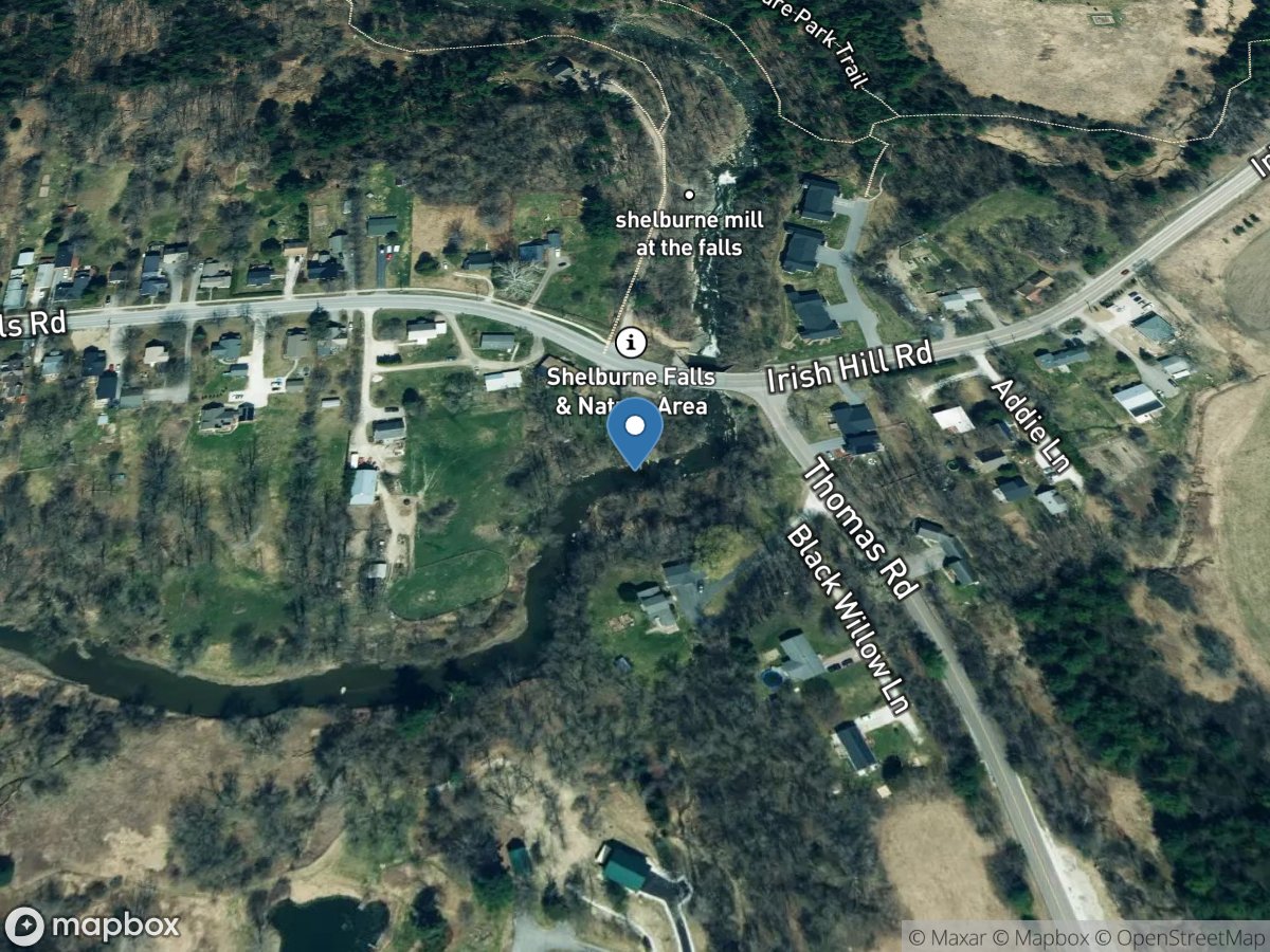 Laplatte River at Shelburne Falls, VT location