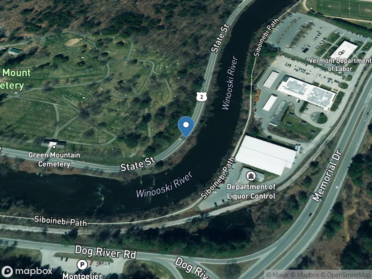 Winooski River at Montpelier, VT location