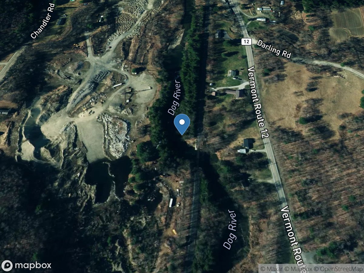 Dog River at Northfield Falls, VT location