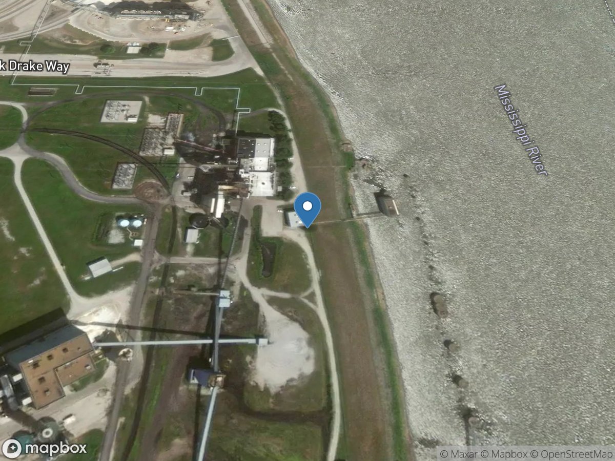 Mississippi River at Muscatine, IA (corps) location