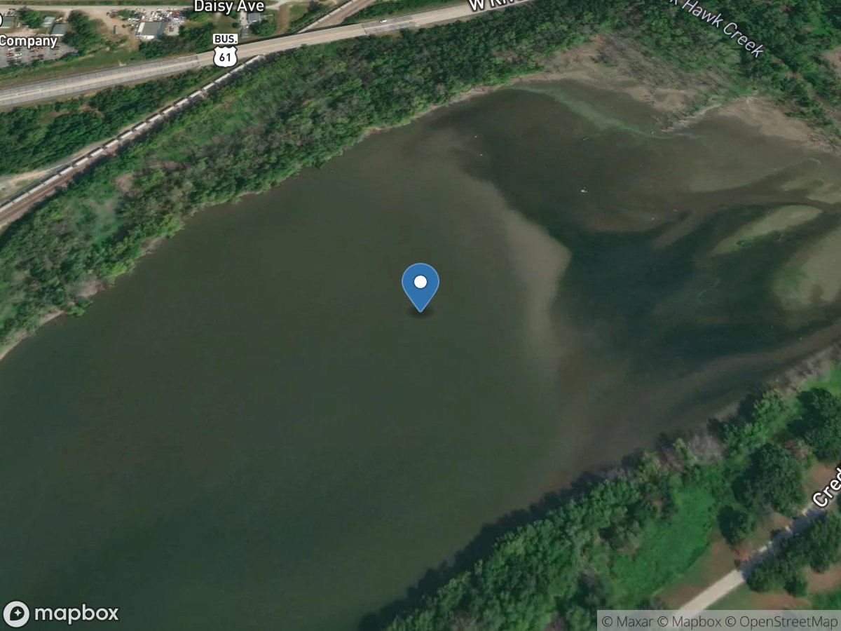 Mississippi River at Credit Island near Davenport, IA location