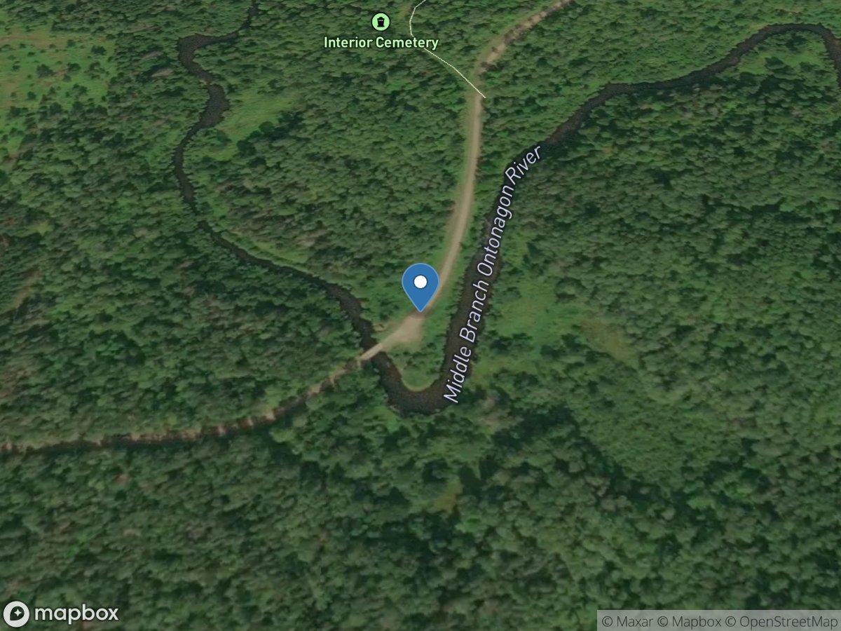 Middle Branch Ontonagon River near Paulding, MI location