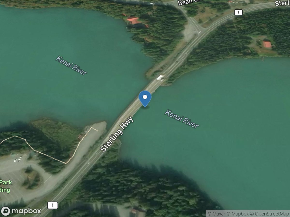 Kenai River at Cooper Landing AK location