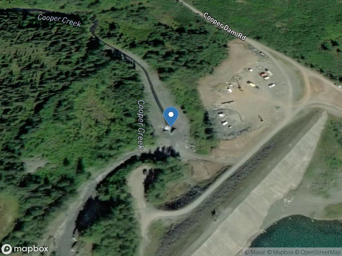 Cooper Creek at Siphon Outlet near Cooper Landing AK location